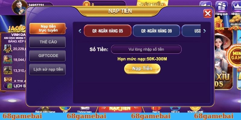 Hệ thống giao dịch nạp rút đa kênh